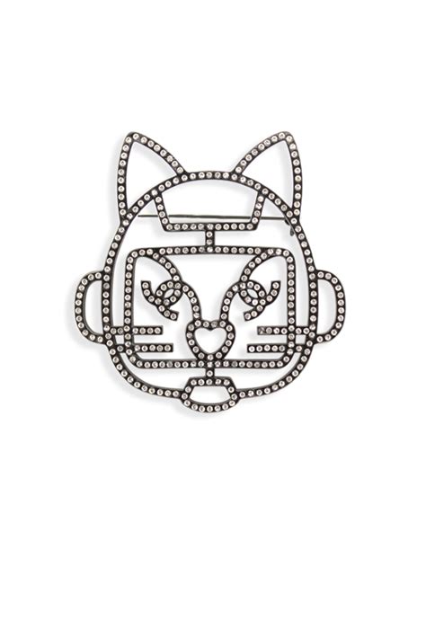 chanel crystal cat brooch|Chanel brooches jewelry.